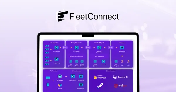Web platform and mobile app for FleetConnect, innovative fleet management company