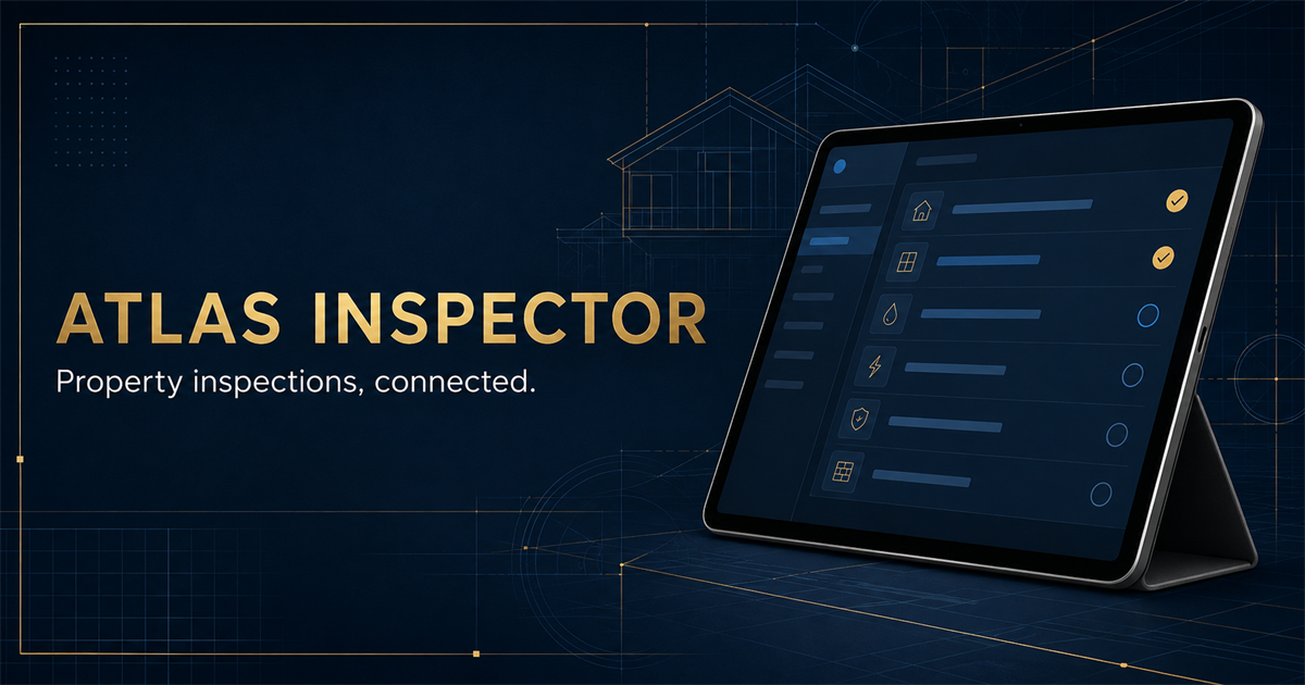 Atlas Inspector field inspection interface on a tablet